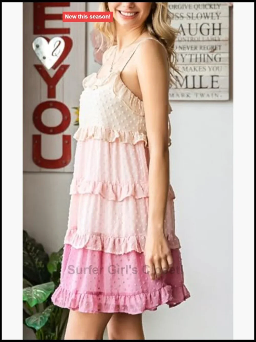 Women's Swiss Dot Babydoll Mini Dress with Spaghetti Straps and Ruffle Hem